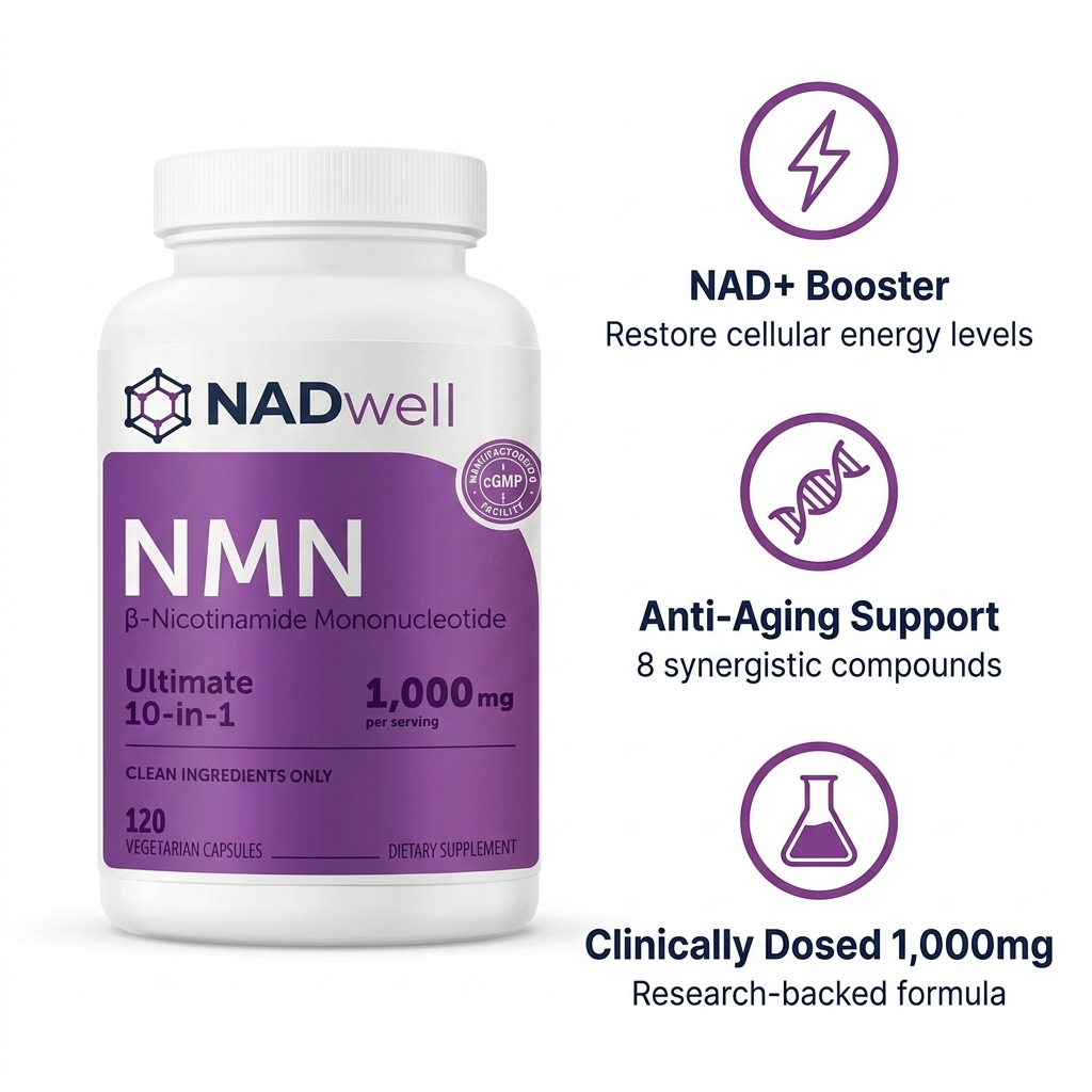 NMN Complex 1,000mg Per Serving, Veggie Capsules