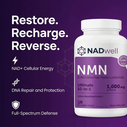 NMN Complex 1,000mg Per Serving, Veggie Capsules